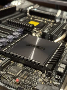 Sharpie covering the ASUS logo on the southbridge heatsink.