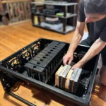 image of a man installing components in the server