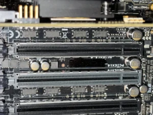 Found another blacked out serial near the PCIe slots.