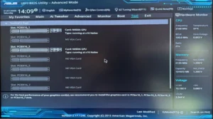 PCIe lanes showing dual x16